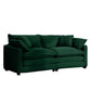 Modern 2 Seater With 4 Pillows, Upholstered Deep Seating Loveseat - view 2