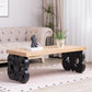 Black Scroll Base Coffee Table