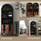 71' Farmhouse Arched Wine Bar Cabinet