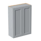 Gray Shaker Solid Wood Wall Cabinet