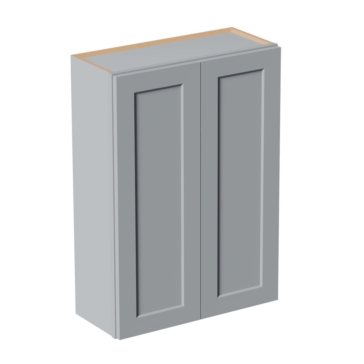 Gray Shaker Solid Wood Wall Cabinet