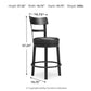 Valebeck - Full Back Swivel Stool