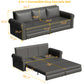 Chesterfield Sofa - 93.7" King Pull Out Sofa Bed