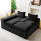 Black Turtle Velvet Versatile Sofa