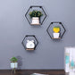 Wall Mounted Hexagonal Floating Shelves