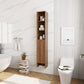 24 Inch Wall-Mounted Side Cabinet and Storage Shelves Combination