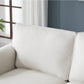 83 Inch Faux Leather Rolled Arm Sofa with Nailhead Trim