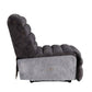 Okzuil - Power Motion Recliner - Two Tone Gray Top Grain Leather & Aluminum
