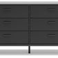 Socalle - Six Drawer Dresser