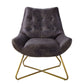 Dhalsim - Accent Chair - Antique Ebony Top Grain Leather