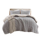 3 Pieces Full/Queen Cable Knit Chenille Comforter Set