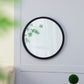 Circle Wall Mirror With Wooden Frame for Living Room