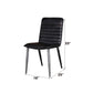 Hosmer - Side Chair (Set of 2) - Black Top Grain Leather & Antique Black