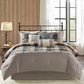 7 Piece Herringbone Comforter Set Neutral California King