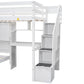 Loft Bed With Built In Desk And Staircase - view 6