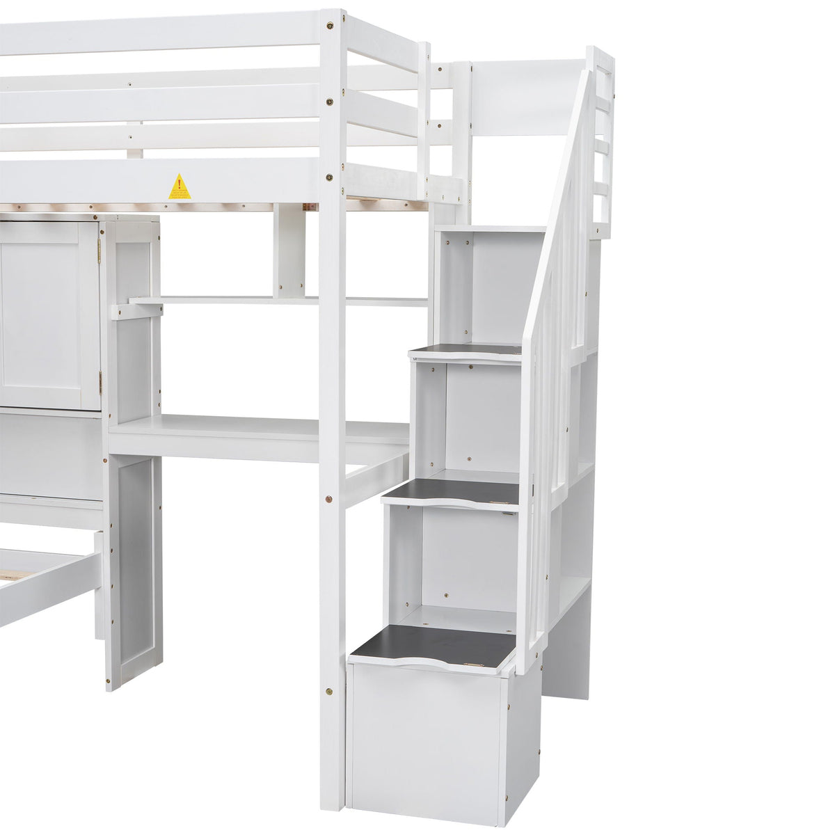 Loft Bed With Built In Desk And Staircase - view 6