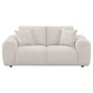 Burnett Chenille Upholstered Wide Arm Loveseat Ivory - view 3