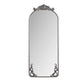 58"x24" Arched Full Body Mirror with Vintage Ornate Carving