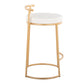 Round 26" Contemporary Fixed-Height Counter Stool