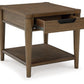 Roanhowe - Rectangular End Table - Brown