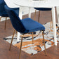 Aufurr Contemporary 3-Piece Dining Set White Round Dining Table with 2 Chairs