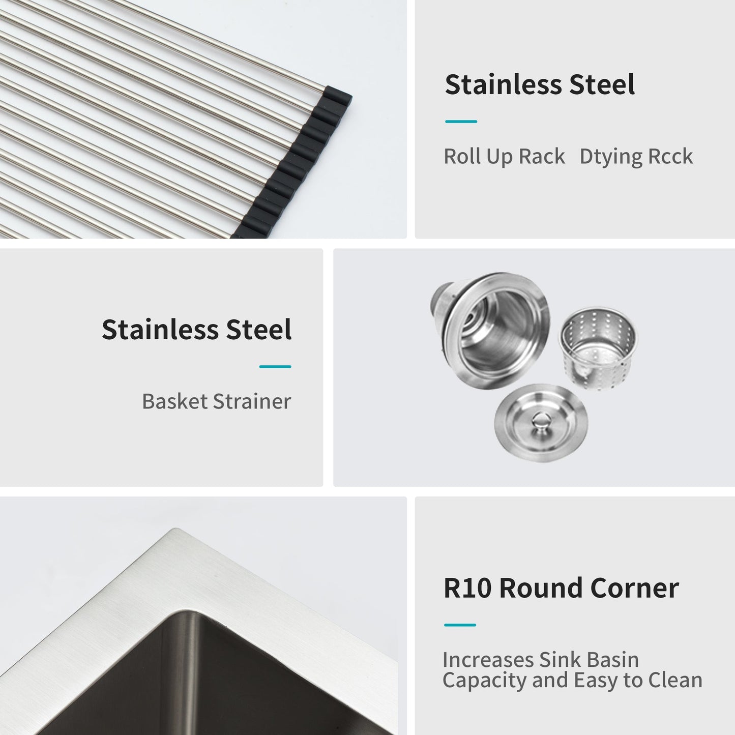 Undermount Kitchen Sink - 32"x18"x9" Stainless Steel