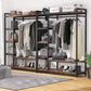 47.24" Rustic Brown Freestanding Closet Organizer