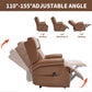 Camel Manual Recliner Chair in Faux Leather