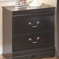 Huey Vineyard - Two Drawer Night Stand - Black