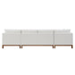 Valiant - Sectional Sofa With 4 Pillows - Ivory Chenille