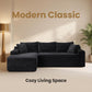 94.5" Cloud Modular Sectional Sofa Couch with L-Shape Chaise