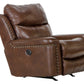 Ceretti - Power Wall Hugger Recliner - Brown Top Grain Italian Leather Match