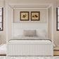 Modern Queen Size Canopy Platform Bed with Trundle