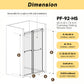 Frameless Double Sliding Shower Door 56-60" W x 74" H