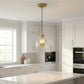 Ember Three Candle Lights Chain Pendant With Clear Glass - Satin