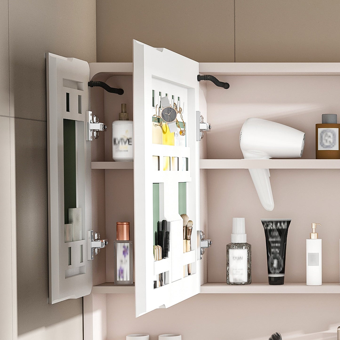 Aluminium Medicine Cabinet Mirror, 35 x 28 Inches