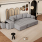 104.5" Pull Out Sleeper Sofa Reversible L-Shape Sectional Couch
