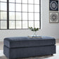 Albar Place - Oversized Accent Ottoman - Cobalt