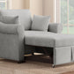Chenille Convertible Sleeper Chair with Adjustable Backrest