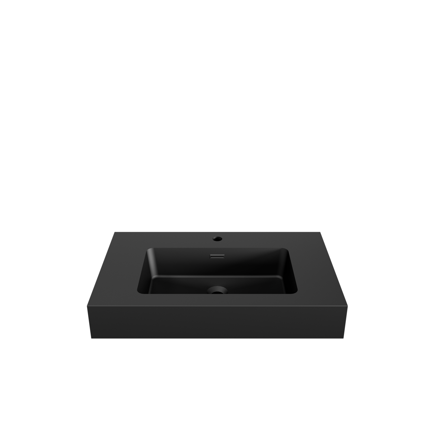 Matte Black Integrated Solid Surface Basin