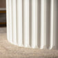 White Scalloped Round Coffee Table Set