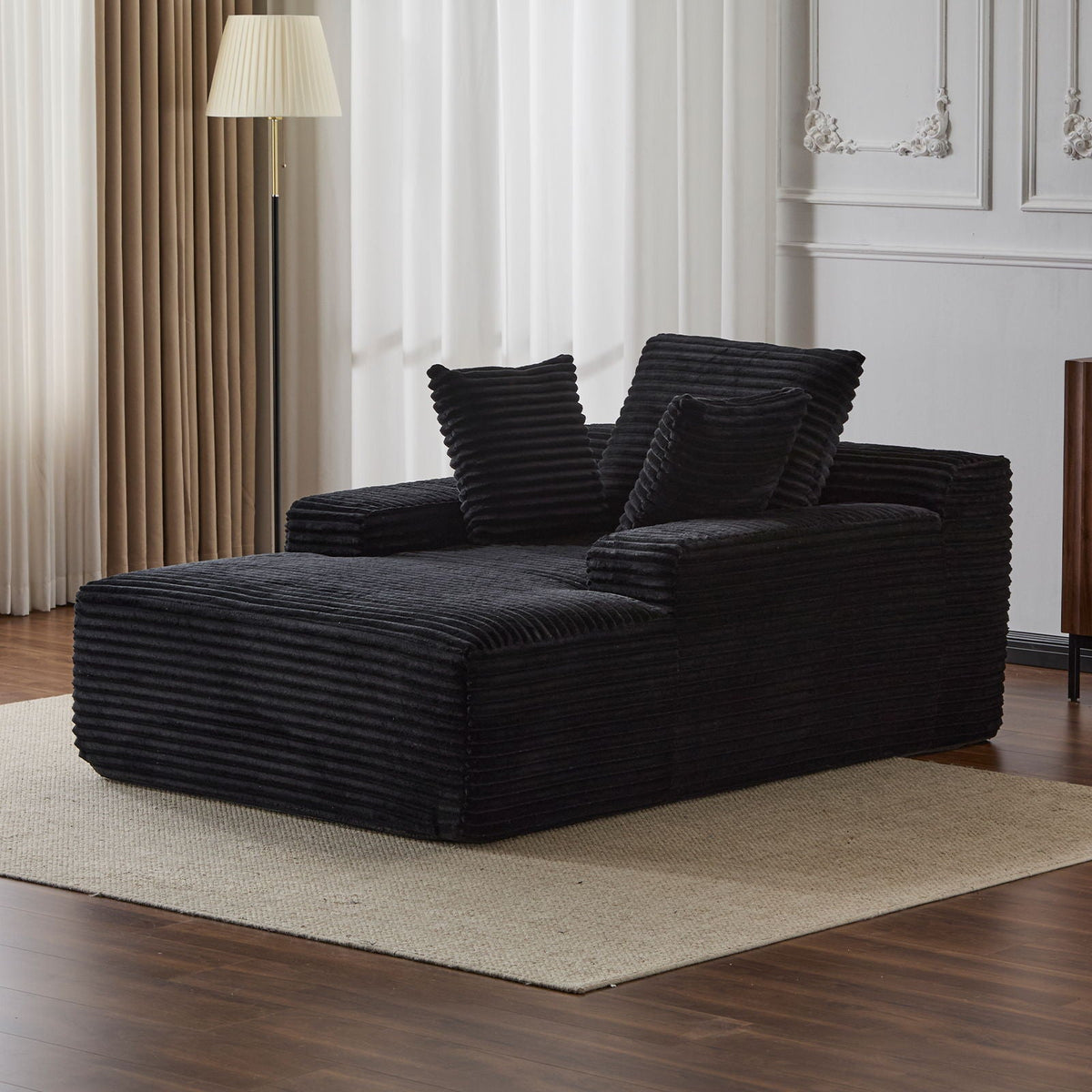 Oversized Chaise Lounge Chair Cozy Cloud Couch With 3 Throw Pillows And Wide Armrest - view 16