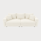 82.7" Plush Corduroy 3-Seat Sofa