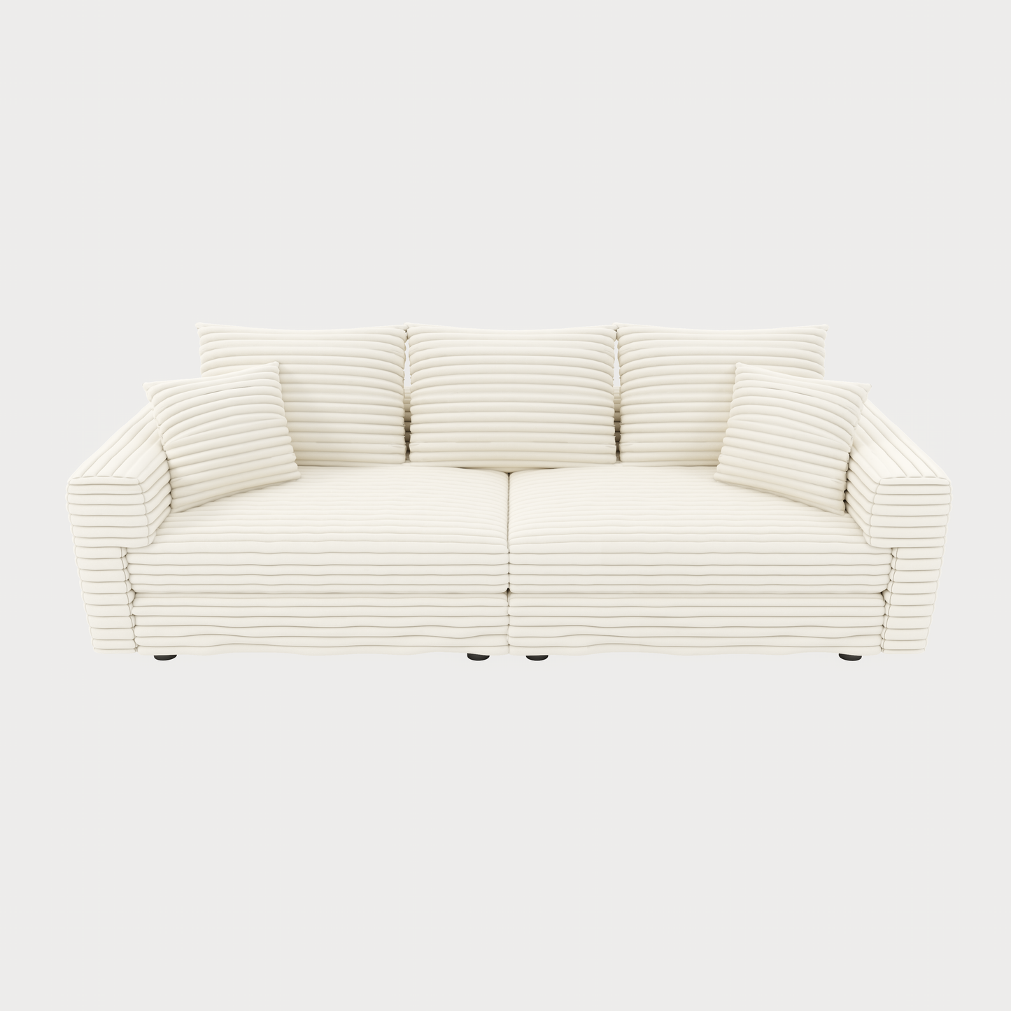 82.7" Plush Corduroy 3-Seat Sofa