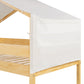 Twin Over Twin Wood Bunk Bed with Tent