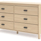 Cabinella - Six Drawer Dresser - Tan