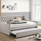 Lianna Fog Fabric Full Daybed & Twin Trundle