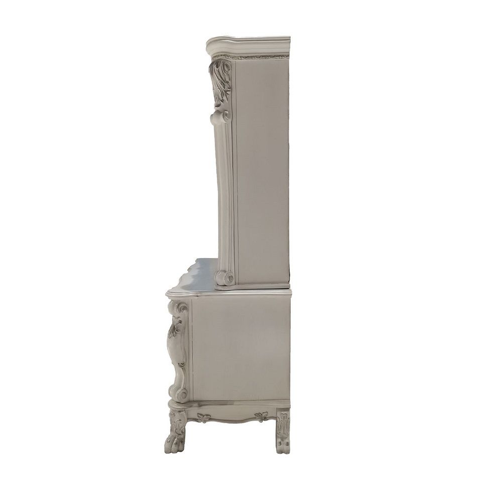 Dresden - Computer Desk & Hutch - Bone White