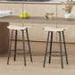 Backless Handwoven Kitchen Dining Bar Stools Set of 2