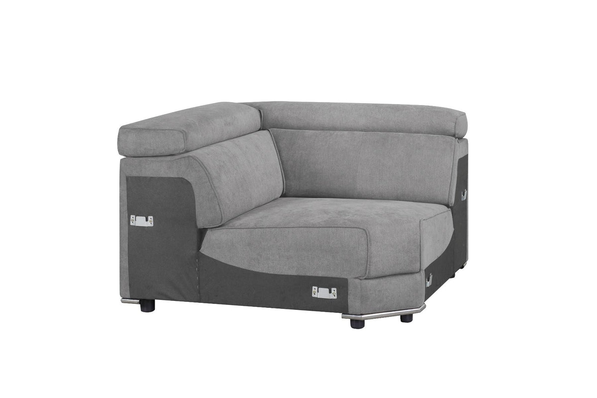 Alwin - Modular Wedge - Dark Gray Fabric